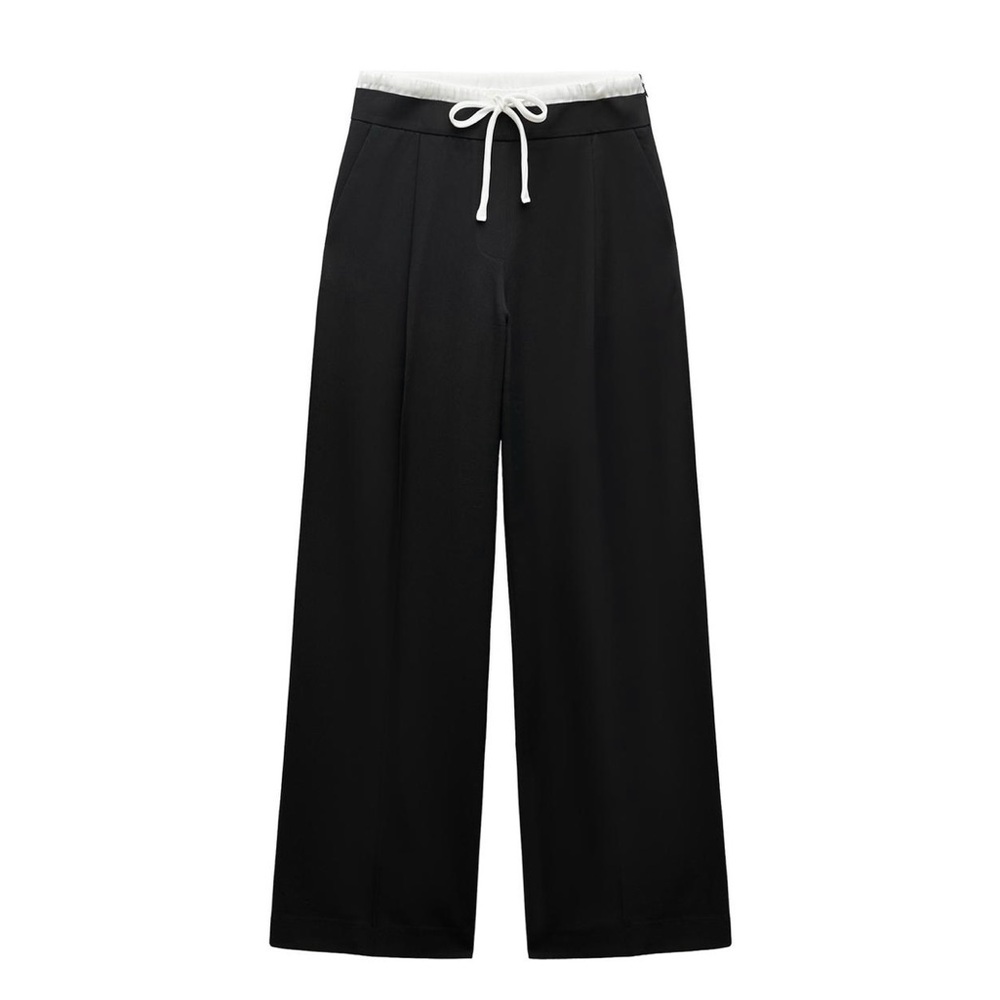 DOUBLE WAIST WIDE LEG PANTS ZARA